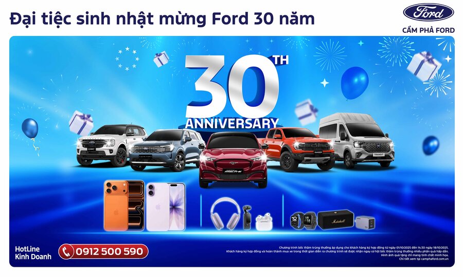 Cẩm Phả Ford Tri Ân Khách Hàng – Đại Tiệc Ưu Đãi Tháng 10 Mừng 30 Năm Ford Việt Nam