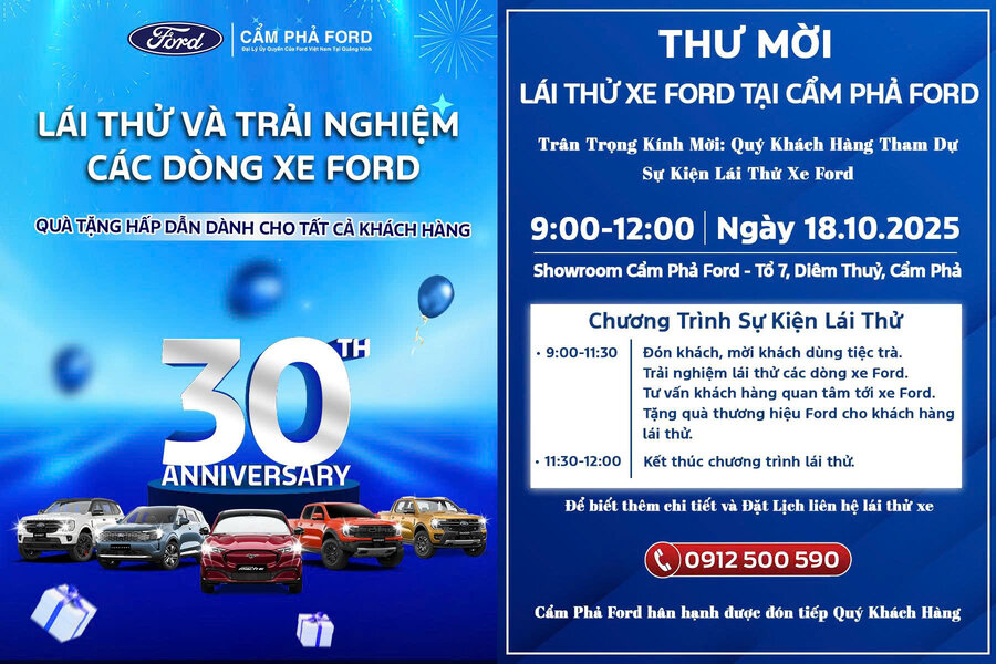Trải Nghiệm Lái Thử Xe Ford – Khi Cảm Xúc Gặp Gỡ Công Nghệ Tại Cẩm Phả Ford